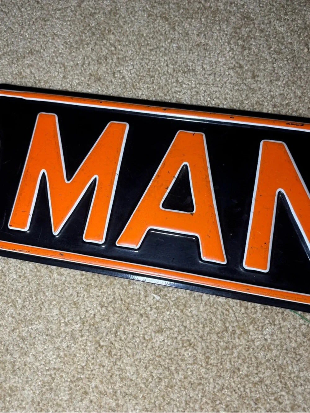 Large San Francisco Giants Man Cave Sign - Black & Orange 3 feet length